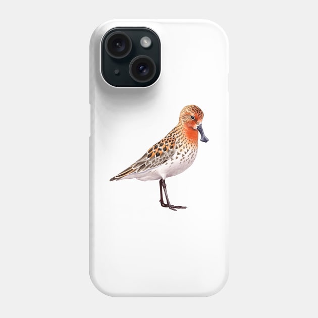 Spoon-billed Sandpiper Phone Case by kokayart