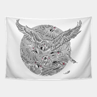 Silver Ravens Tapestry