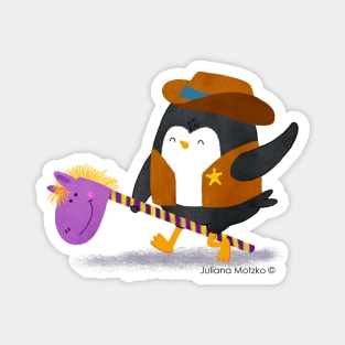 Cowboy Penguin Magnet