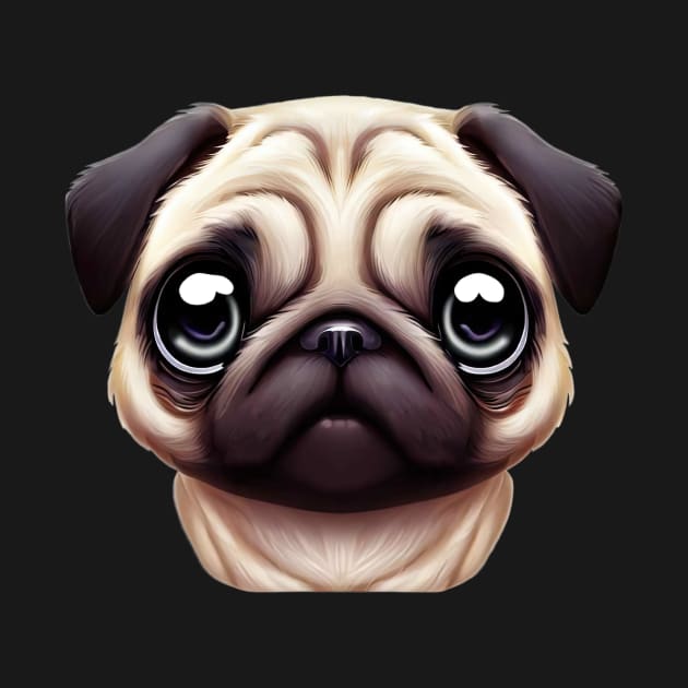 Adorable Pug Artwork by Art By Mojo