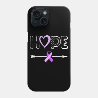 Hope Purple Ribbon Pancreatic cancer Awareness Month Phone Case