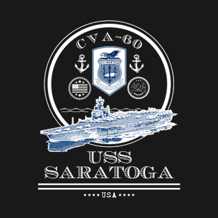 USS Saratoga CVA-60 Naval Ship Military Aircraft Carrier Veteran History T-Shirt