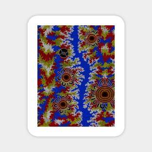 Aboriginal Art - Waterhole Dreaming Corela Magnet