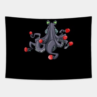 Ping Pong Table Tennis Tabletennis Funny Kraken Octopus Pun Tapestry