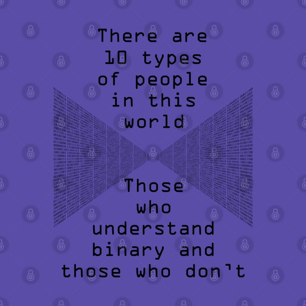 Binary computer pun There are 10 types of people in this world Those who understand binary and those who don't nerdy design by Zaps_ISO