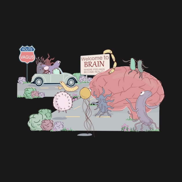 Microbes trip to the brain by Sci-Emily