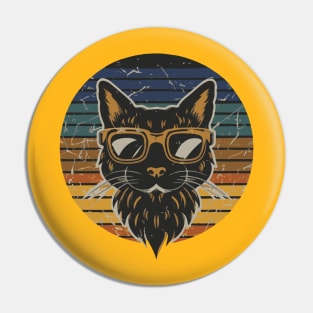 Cute cat wearing glasses Pin