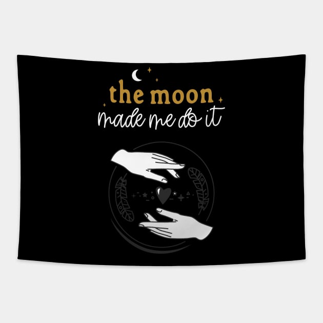 The Moon Made Me Do It - Celestial Mischief Design Tapestry by Apathecary