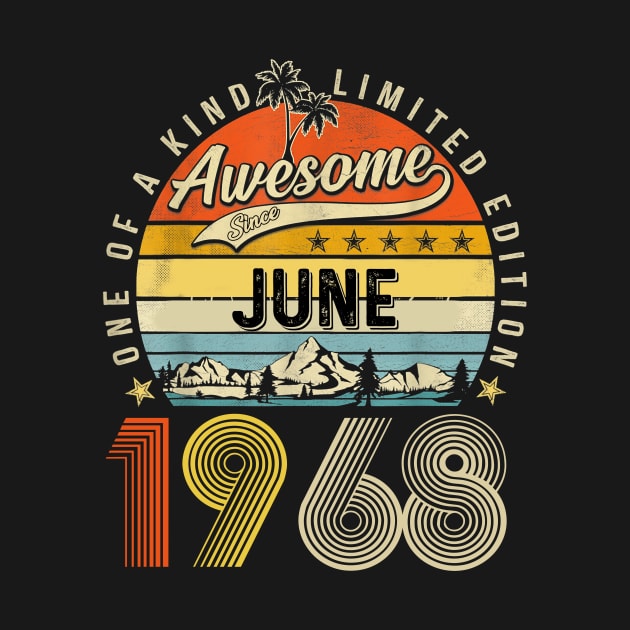Awesome Since June 1968 Vintage 55th Birthday by PlumleelaurineArt