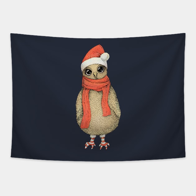 Christmas Owl Tapestry by eugeniahauss