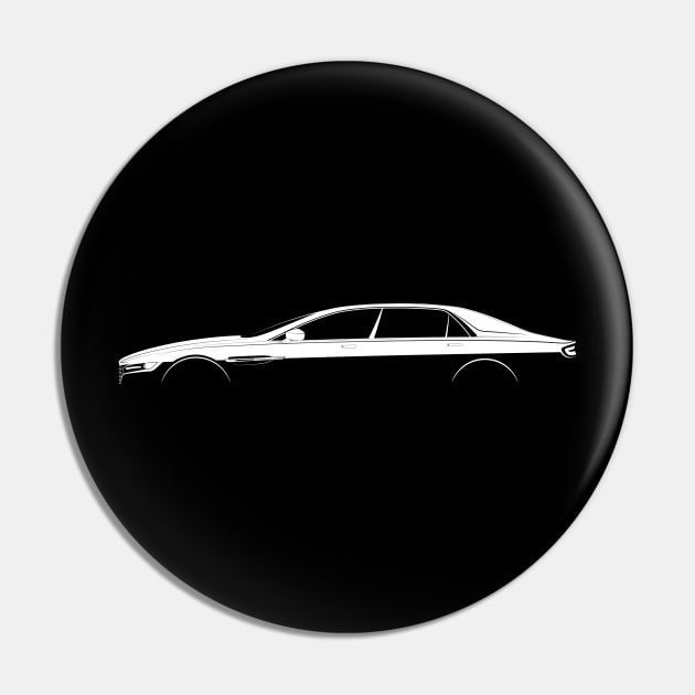 Aston Martin Lagonda Taraf Silhouette Pin by Car-Silhouettes