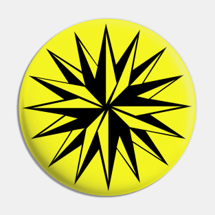 Sixteen pointed star, wind rose without cardinal points Pin