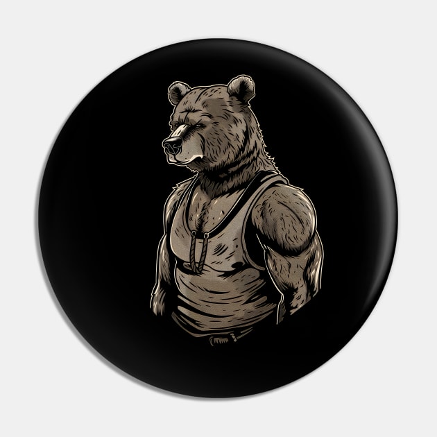 Burly Bear 2 Pin by Bear Face Studios