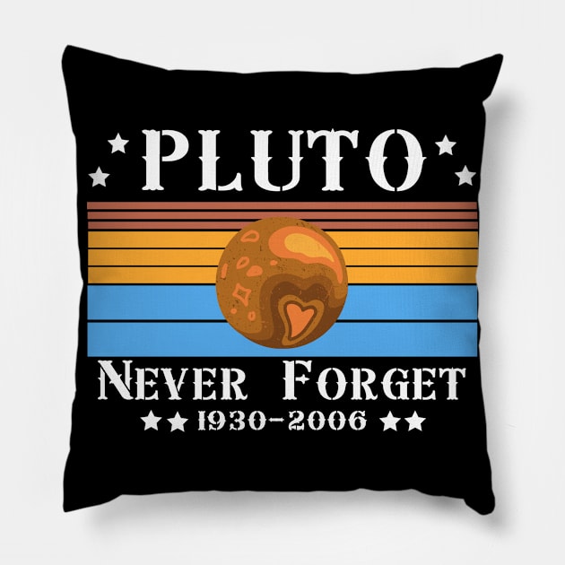 Pluto Never Forget 1936-2006 Shirt - Retro Style Shirt - Science Shirt Pillow by AE Desings Digital