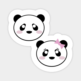 Kawaii Panda He She Boy Girl Cute sweet Magnet