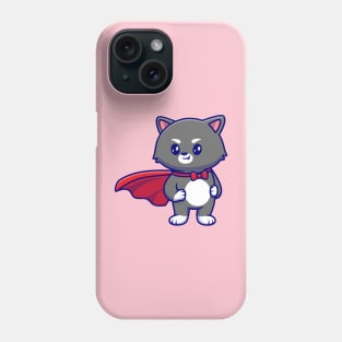 Cute Cat Superhero Cartoon Phone Case