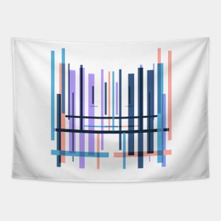 Purple blue abstract pattern stripes Tapestry