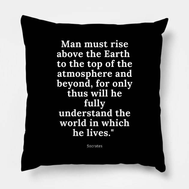 Socrates Quote Aviation Pillow by Jetmike