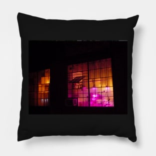 purple wave Pillow