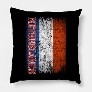 Netherlands Flag Gift Women Men Children Netherlands Retro Vintage Pillow