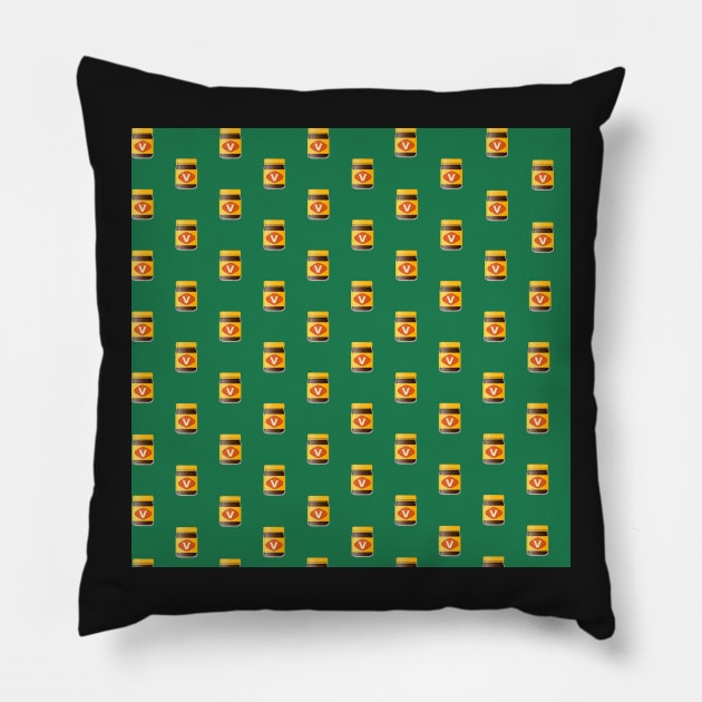 Green - Vegemite Inspired Pillow by IslandofdeDolls