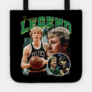 Larry Bird Legend Air Bird Basketball Signature Vintage Retro 80s 90s Bootleg Rap Style Tote