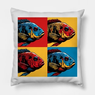 Firemouth Cichlid - Cool Tropical Fish Pillow