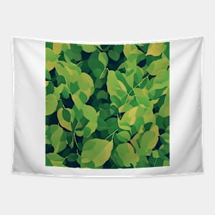 Green Leaves Pattern Tapestry