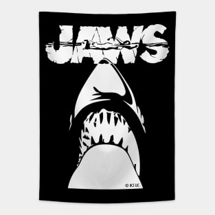 JAWS - GREAT WHITE DANGEROUS SHARK white Tapestry