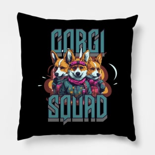 Corgi Squad Pillow