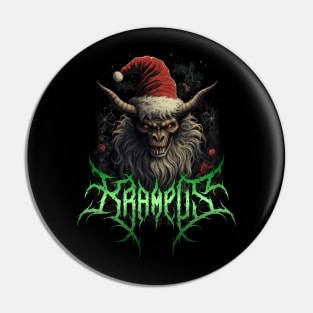 Krampus' Death Metal Christmas Pin