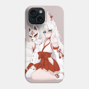 Anime kitsune girl Phone Case