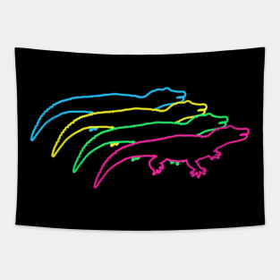 Alligator 80s Neon Tapestry