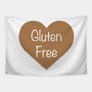 Gluten-Free Brown Heart T-Shirt Tapestry