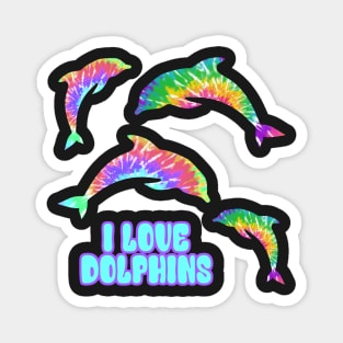 Tie Dye Dolphins Magnet