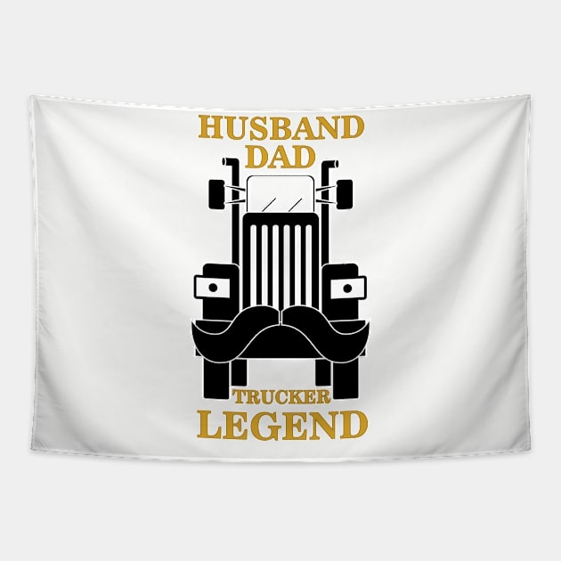 Truck Driver Men Tapestry by rubensasilva