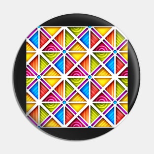 Geometric Pattern, Square Motifs Pin