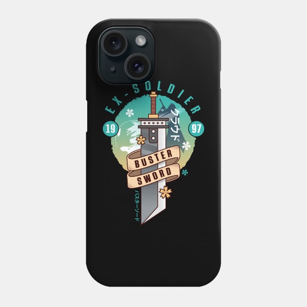 Cloud Buster Sword Emblem Phone Case by Lagelantee