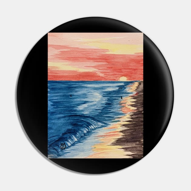 Swimmers at the beach at sunset Pin by Matt Starr Fine Art