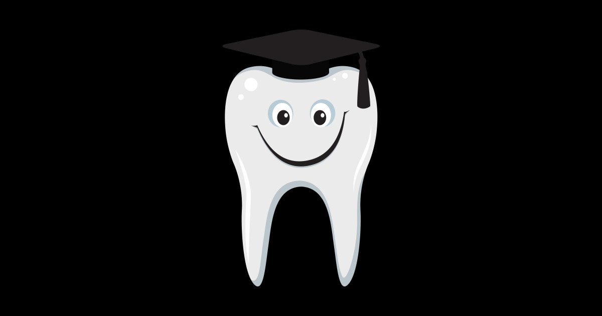 Tooth with graduation cap Dentist Graduation Sticker TeePublic
