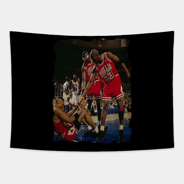 Scottie Pippen , Michael Jordan and Horace Grant Tapestry by CAH BLUSUKAN