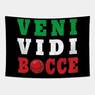 Bocce Veni Vidi Bocce Funny Bocce Player Tapestry