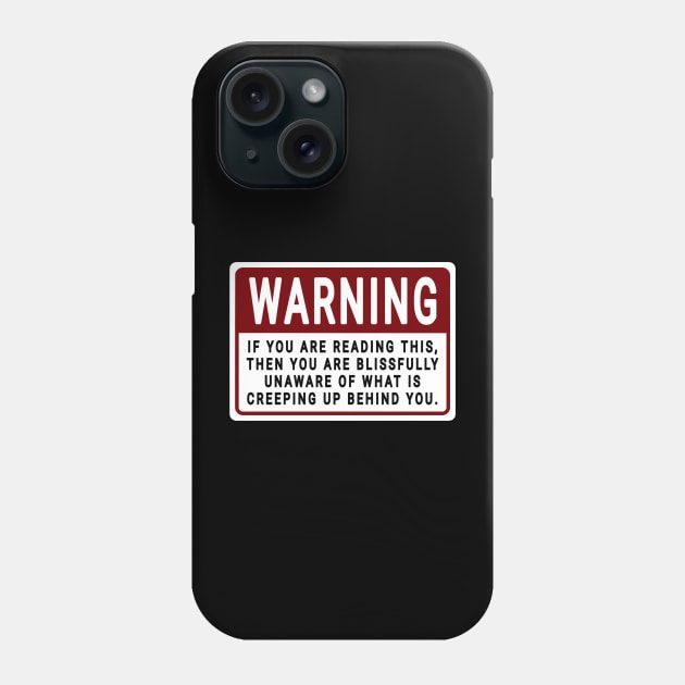 Funny Halloween warning Phone Case by DisenyosDeMike