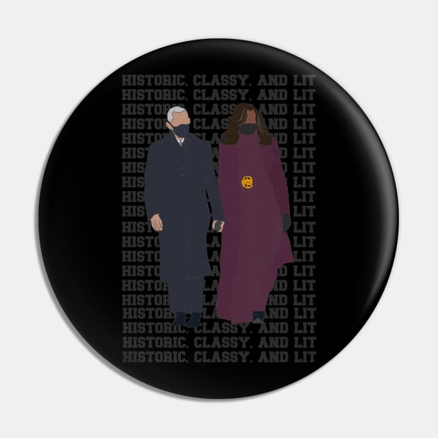 The Obamas will be remembered as Historic, Classy and Lit Pin by Cargoprints