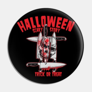 knife on Halloween Pin