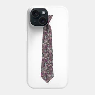 Silver Paisley Tie Phone Case