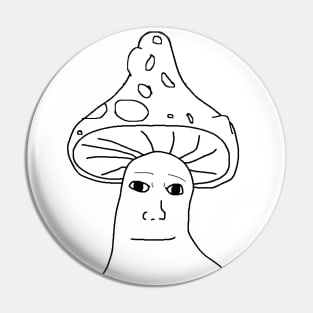 Shroomjak - Mushroom Wojak, Meme, Ironic, Feels Guy Pin