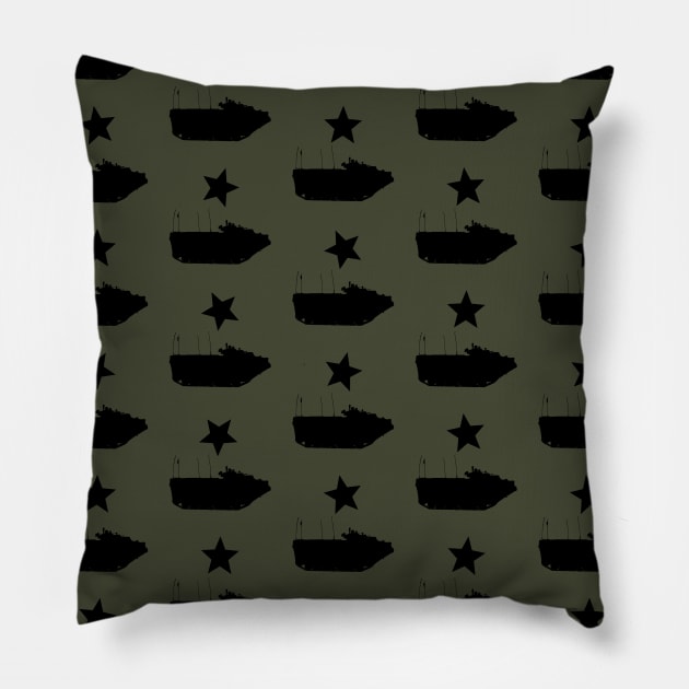 Amphibious Assault Vehicle Pillow by Jared S Davies