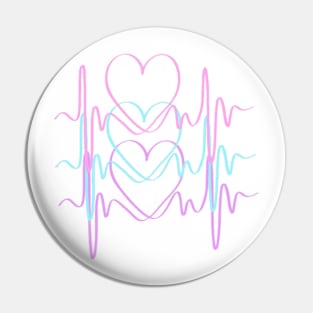 Pastel Heart Beats Pin