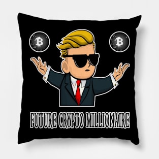 Future Crypto Millionaire Pillow